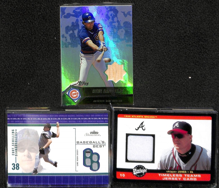 Lot of Over 50 Certified Baseball Relic Cards w/ HOFers