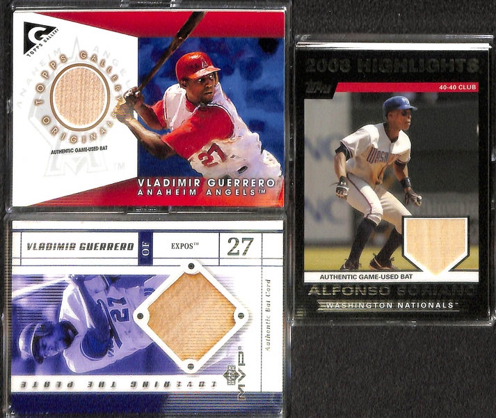 Lot of Over 50 Certified Baseball Relic Cards w/ HOFers