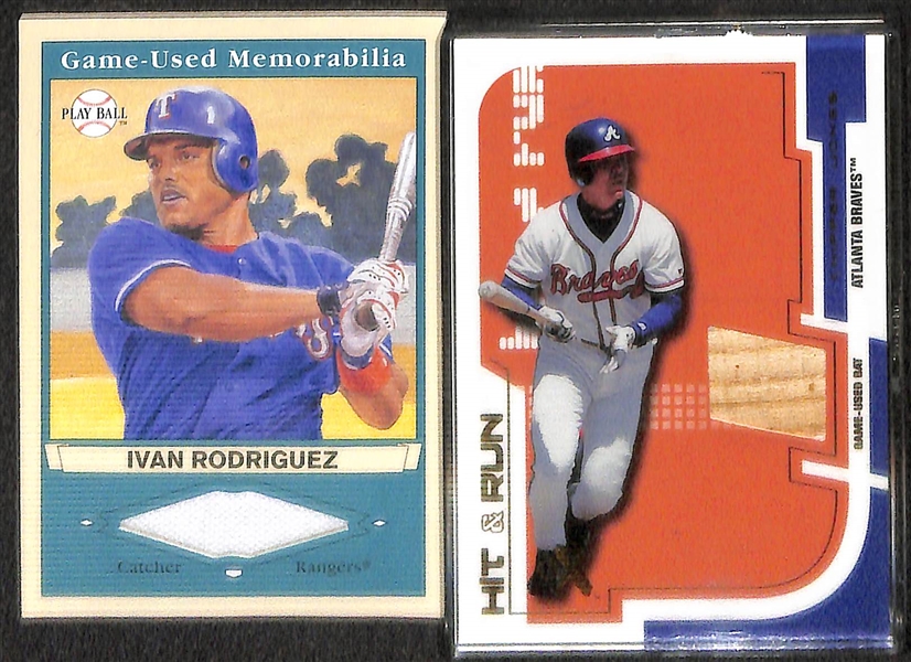 Lot of Over 50 Certified Baseball Relic Cards w/ HOFers