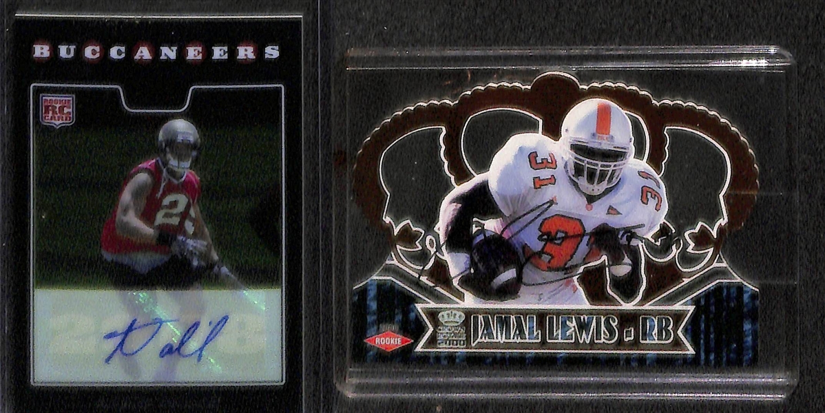 Lot of Over 45 Certified Football Autograph Cards w/ Keyshawn Johnson & Bob Golic