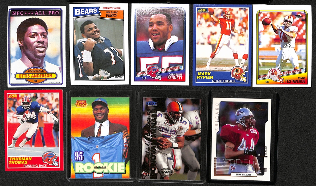 Huge Lot of Over 90 Football Rookie Cards From 1970s-2000s w/ HOFers
