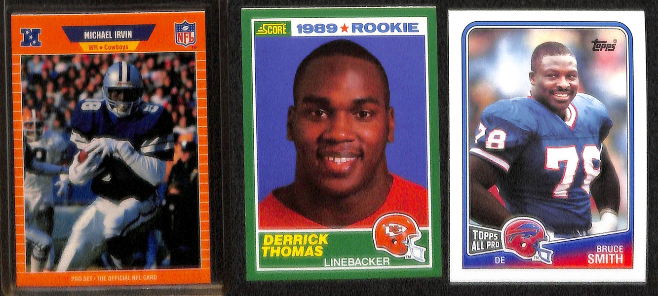 Huge Lot of Over 90 Football Rookie Cards From 1970s-2000s w/ HOFers