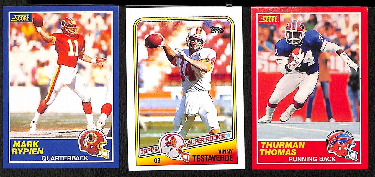 Huge Lot of Over 90 Football Rookie Cards From 1970s-2000s w/ HOFers
