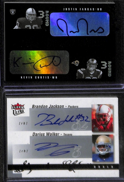 Lot of (14) Certified Football Dual Autograph Cards Inc. DeSean Jackson & Andy Dalton