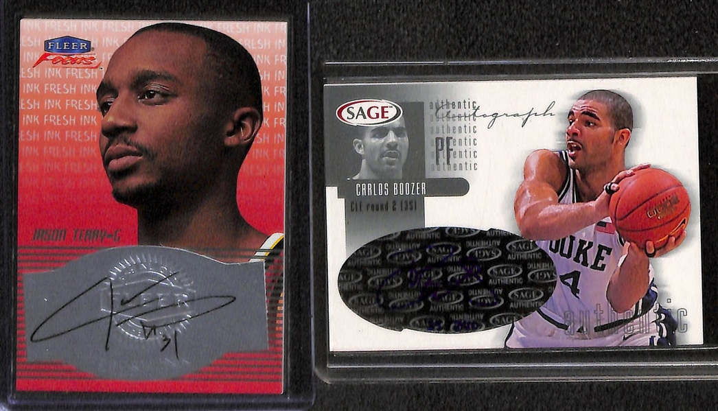 Lot of Over 40 Certified Basketball Autograph Cards w/ Bill Walton & AC Green