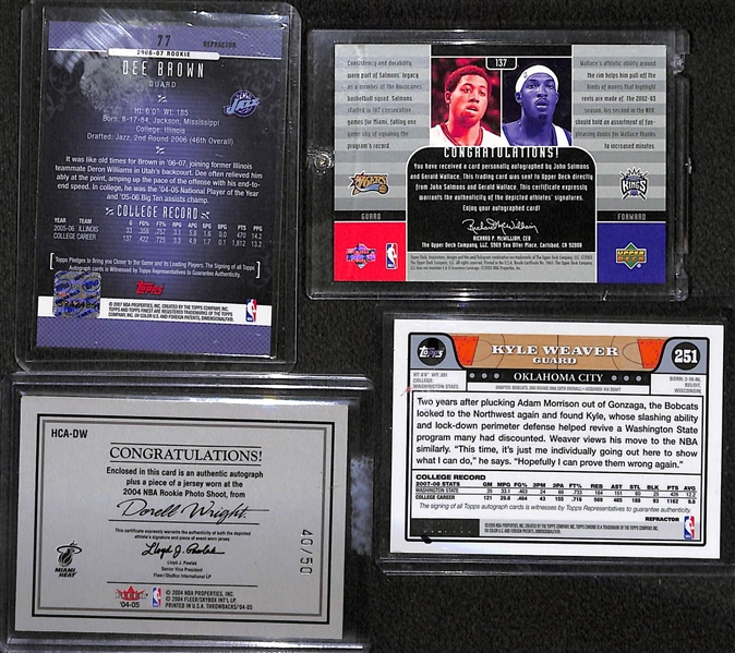 Lot of Over 40 Certified Basketball Autograph Cards w/ Calvin Murphy & David Thompson