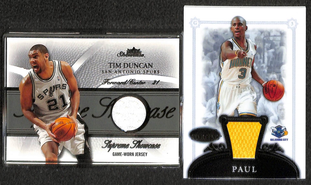 Lot of 90 Certified Basketball Relic Cards (Mostly Game-Worn Jersey Cards) w/ Stockton, C. Anthony, C. Paul, Ming, Duncan, Pierce
