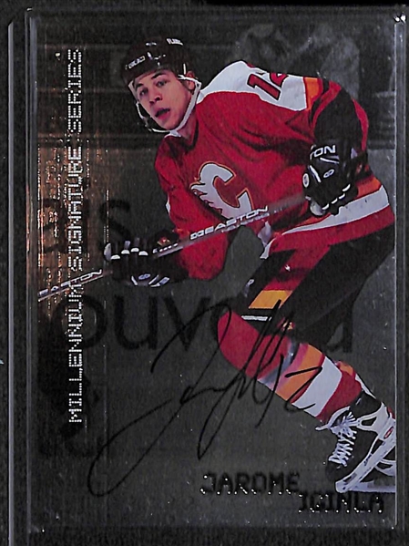 Lot of 64 Certified Hockey Autograph or Relic Cards (40 Autographs and 24 Relics) w/ Iginla, P. Lafontaine, J. Thronton, Amonte, D Hunter, +)