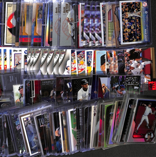 Lot of 100 Derek Jeter Cards inc. 1993 T. Rookie and Many Inserts