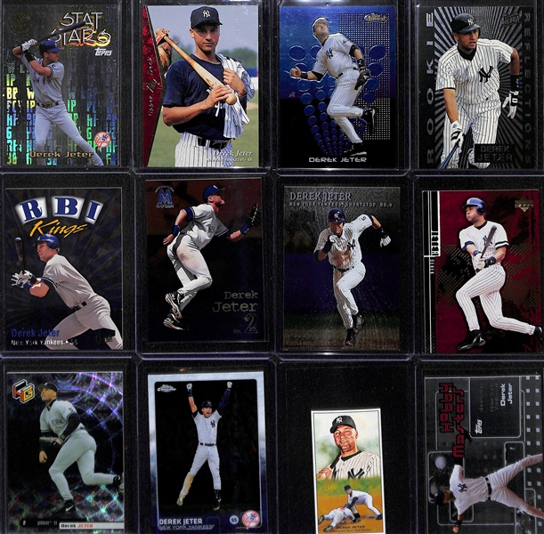 Lot of 100 Derek Jeter Cards inc. 1993 T. Rookie and Many Inserts