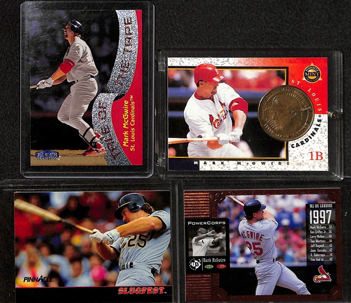 Huge Lot of Over 210 Mark McGwire Cards inc RCs and Inserts w/ (9) 1985 Topps, (13) 1987 Donruss, (6) 1987 Topps