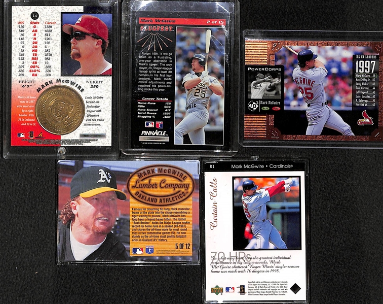 Huge Lot of Over 210 Mark McGwire Cards inc RCs and Inserts w/ (9) 1985 Topps, (13) 1987 Donruss, (6) 1987 Topps