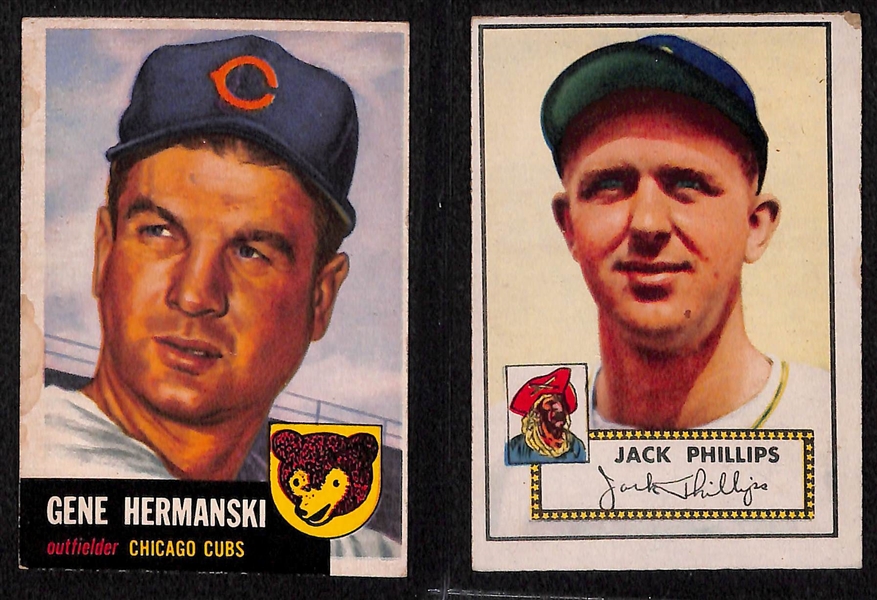 Lot of (61) 1952-1957 Baseball Cards - Topps and Bowman