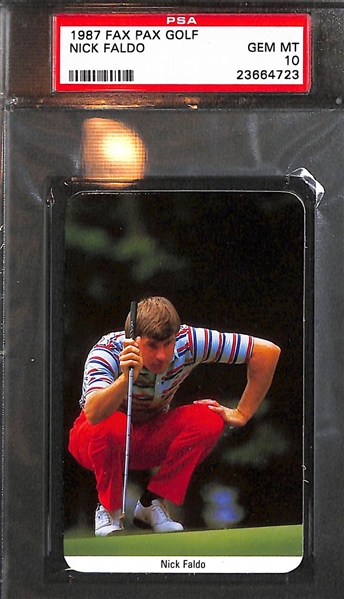 Lot of (12) 1987 Fax Pax Golf PSA 10 Cards w. Nick Faldo