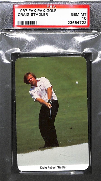 Lot of (12) 1987 Fax Pax Golf PSA 10 Cards w. Nick Faldo