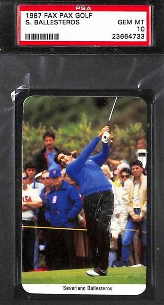 Lot of (12) 1987 Fax Pax Golf PSA 10 Cards w. Nick Faldo
