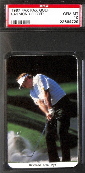 Lot of (12) 1987 Fax Pax Golf PSA 10 Cards w. Nick Faldo