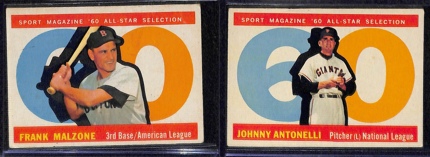 Lot of 6 - 1960 Topps Baseball High Number All Star Cards w. Mays & McCovey
