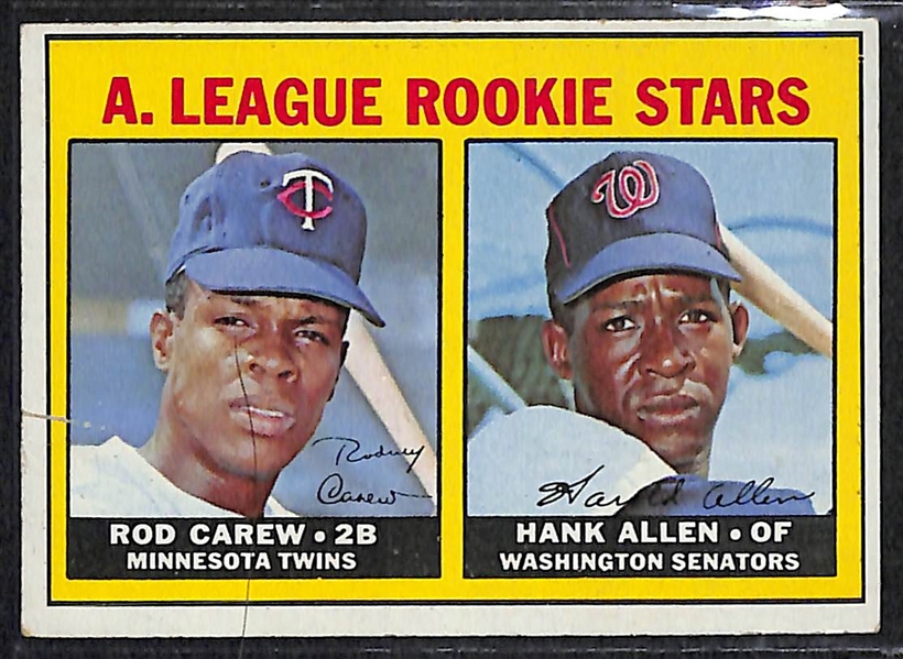 Lot of 4 - 1967 Topps High Number Baseball Cards w. Brooks Robinson Card & Rod Carew Rookie Card