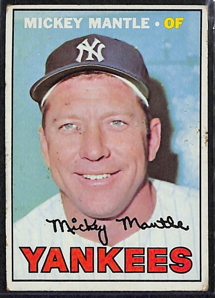 Lot of 7 - 1967-68 Topps Star Cards w. Mantle Both Years