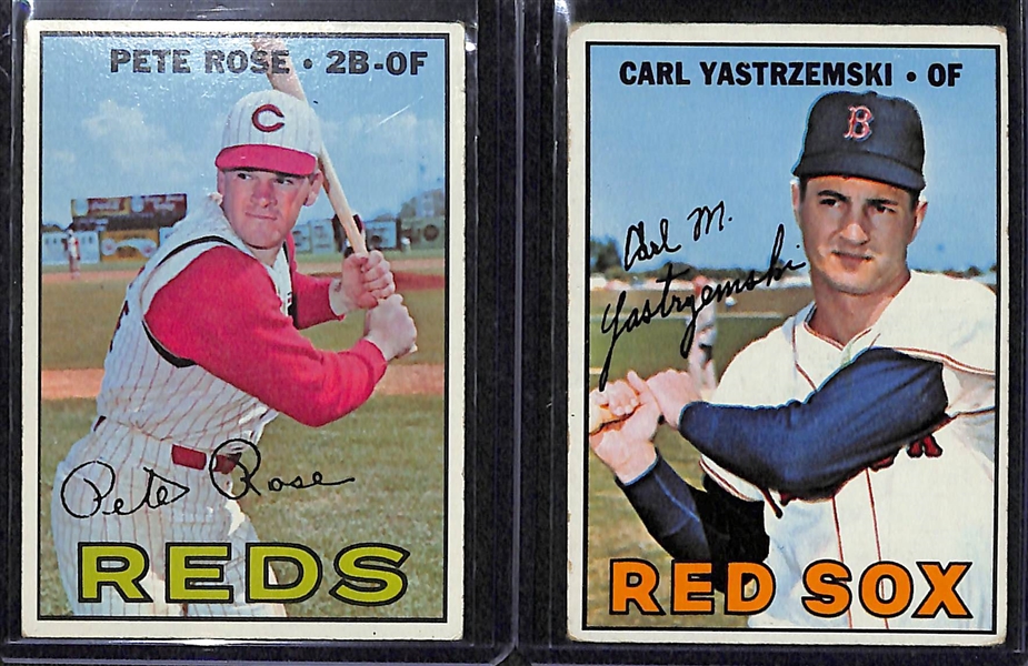 Lot of 7 - 1967-68 Topps Star Cards w. Mantle Both Years