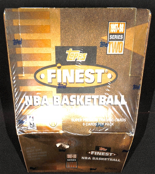 1997-98 Topps Finest Series 2 Basketball Sealed/Unopened Hobby Box (24 packs w/ 6 cards per pack)