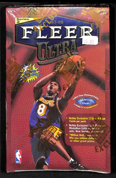 1997-98 Fleer Ultra Series 2 Sealed/Unopened Hobby Basketball Box (24 packs w/ 10 cards per pack)
