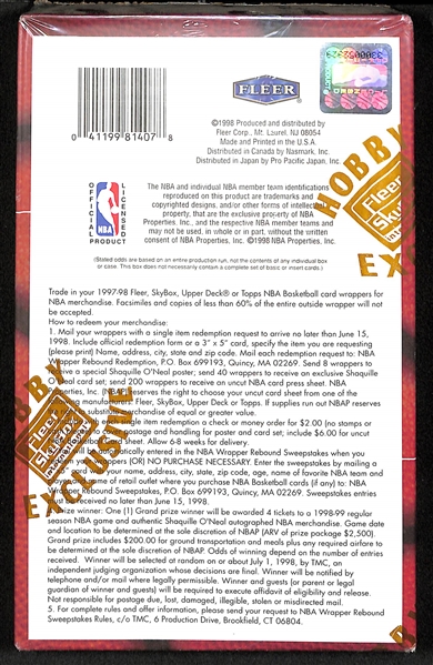 1997-98 Fleer Ultra Series 2 Sealed/Unopened Hobby Basketball Box (24 packs w/ 10 cards per pack)