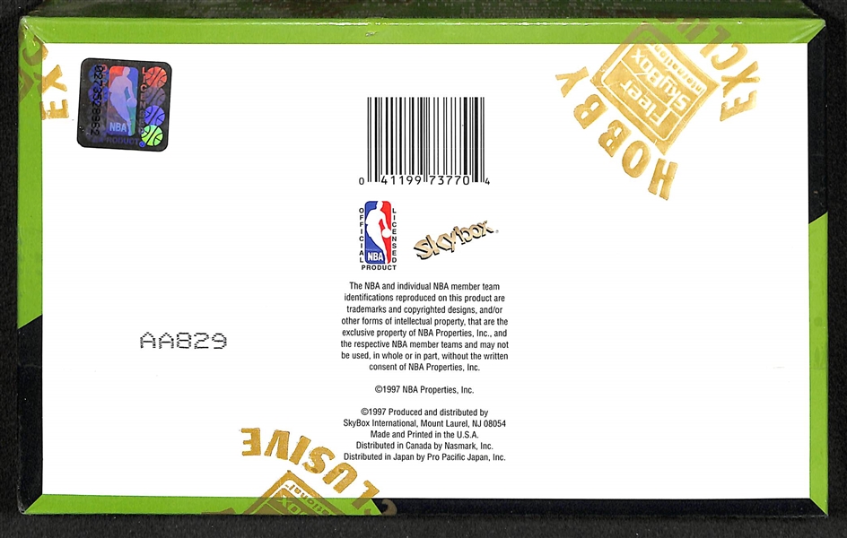 1997-98 Skybox Z-Force Series 1 Sealed/Unopened Hobby Basketball Box (36 packs w/ 8 cards per pack)