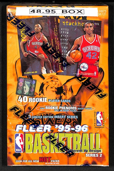 Lot of (4) Unopened Fleer Basketball Boxes (2 Fleer Ultra from 1995-96, 1 Fleer from 1994-95, 1 Fleer 1995-96)