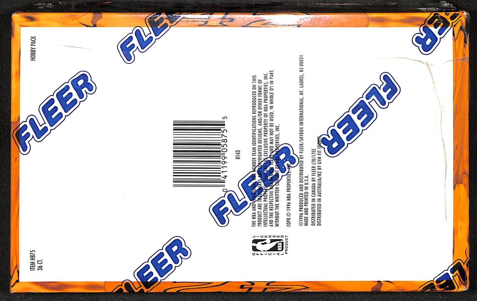 Lot of (4) Unopened Fleer Basketball Boxes (2 Fleer Ultra from 1995-96, 1 Fleer from 1994-95, 1 Fleer 1995-96)
