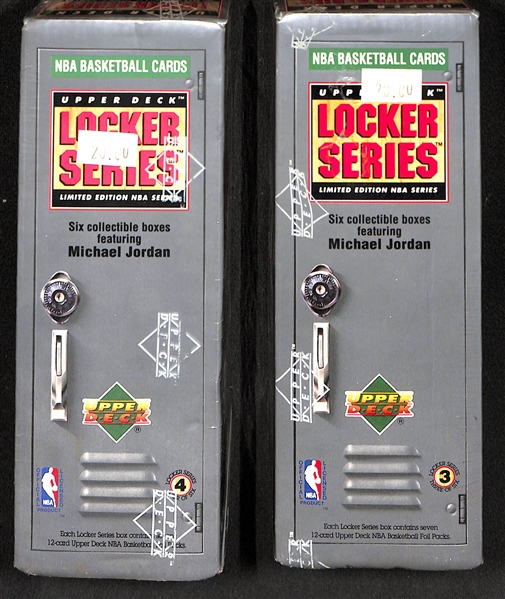 Lot of (4) Unopened Basketball Boxes (one 1994-95 Upper Deck SP, one 1995-96 Skybox Premium, and two 1991-92 Upper Deck Locker Series Boxes)