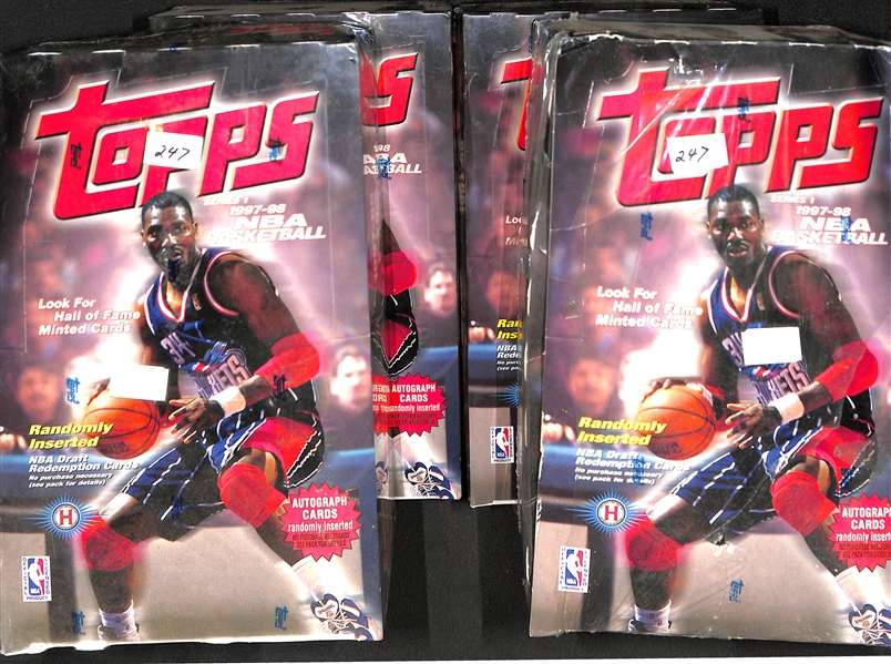 Lot of (4) 1997-98 Topps Basketball Series 1 Sealed Wax Boxes