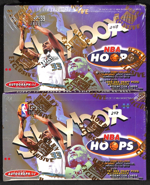 Lot of (2) 1998-99 Skybox/Hoops Series 1 Sealed Wax Hobby Boxes