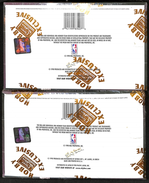 Lot of (2) 1998-99 Skybox Thunder Series 1 Sealed Hobby Boxes