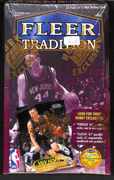 1998-99 Fleer Tradition Series 1 Sealed Basketball Hobby Box