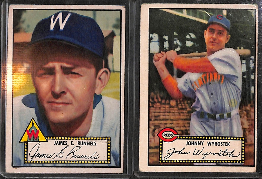 Lot of 10 - 1952 Topps Baseball Cards w. Pete Runnels