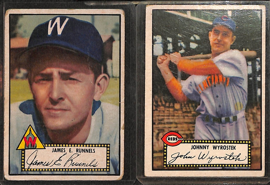Lot of 10 - 1952 Topps Baseball Cards w. Pete Runnels