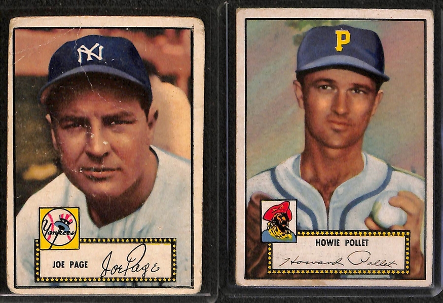 Lot of 10 - 1952 Topps Baseball Cards w. Bob Elliott