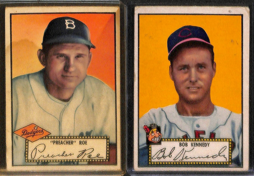 Lot of 10 - 1952 Topps Baseball Cards w. Bob Elliott