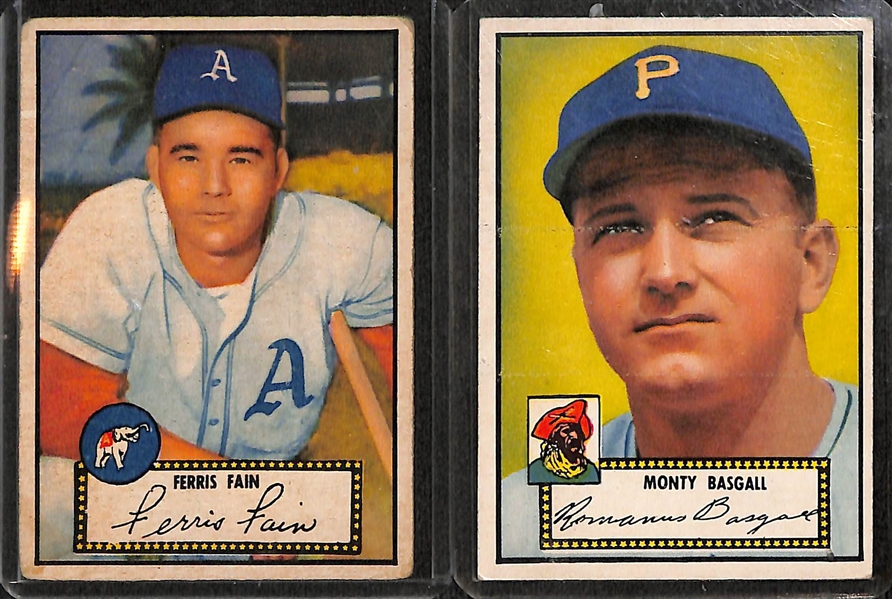 Lot of 13 - 1952 Topps Baseball Cards w. Ferris Fain