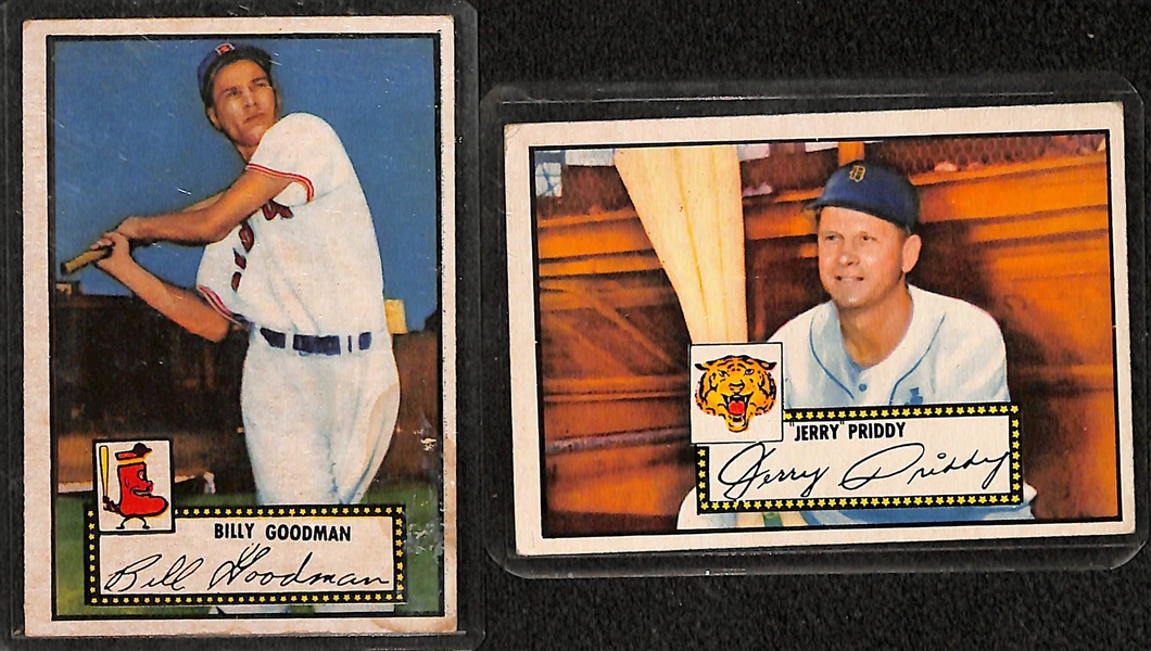 Lot of 13 - 1952 Topps Baseball Cards w. Ferris Fain