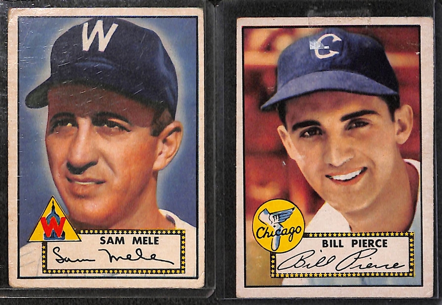 Lot of 13 - 1952 Topps Baseball Cards w. Duane Pillette