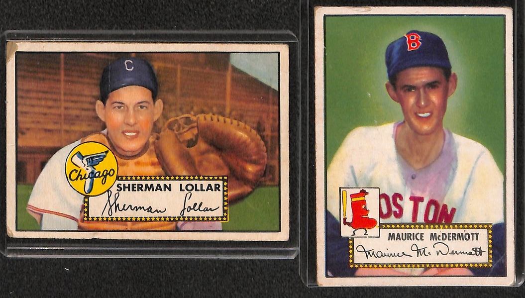Lot of 13 - 1952 Topps Baseball Cards w. Duane Pillette