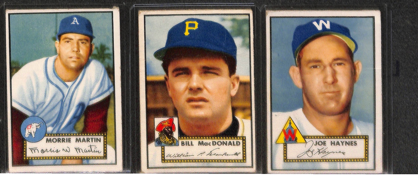 Lot of 13 - 1952 Topps Baseball Cards w. Duane Pillette