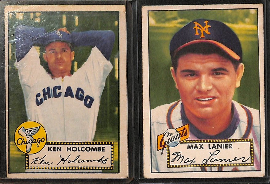 Lot of 13 - 1952 Topps Baseball Cards w. Duane Pillette