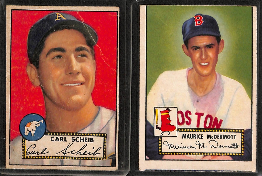 Lot of 13 - 1952 Topps Baseball Cards w. Duane Pillette