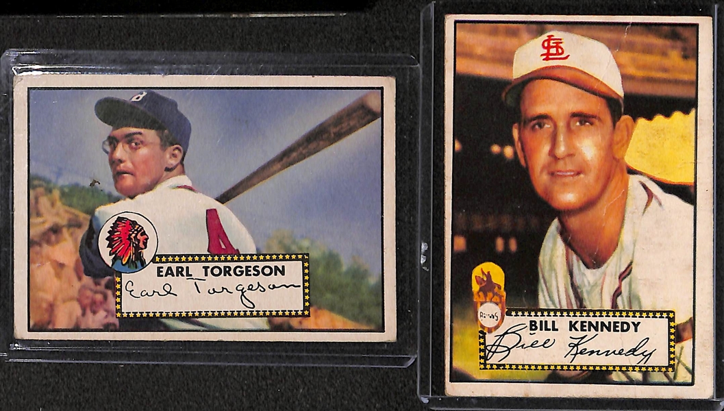 Lot of 13 - 1952 Topps Baseball Cards w. Bob Kuzava