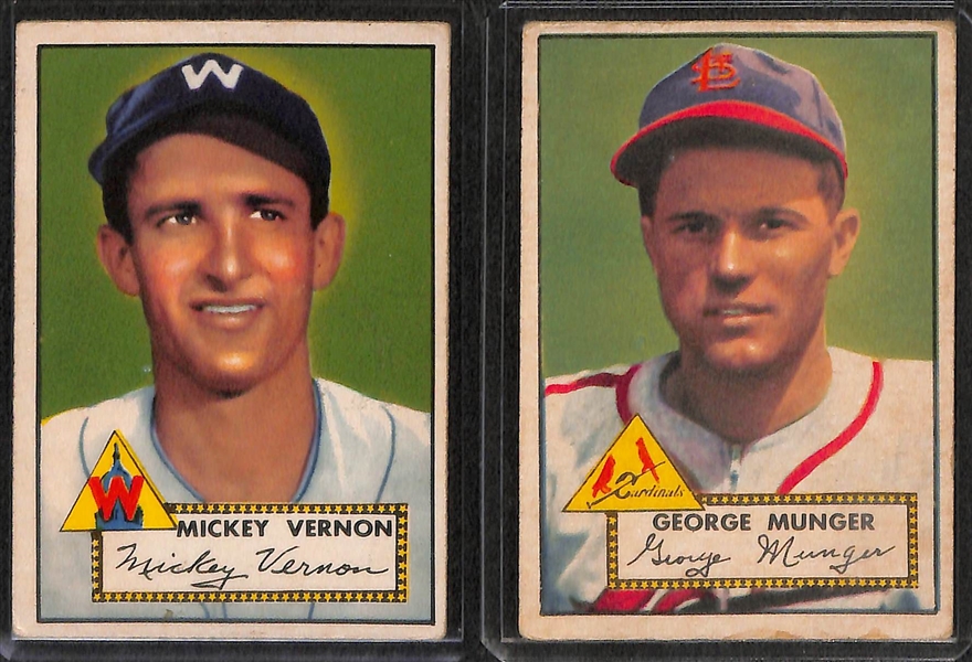Lot of 13 - 1952 Topps Baseball Cards w. Bob Kuzava