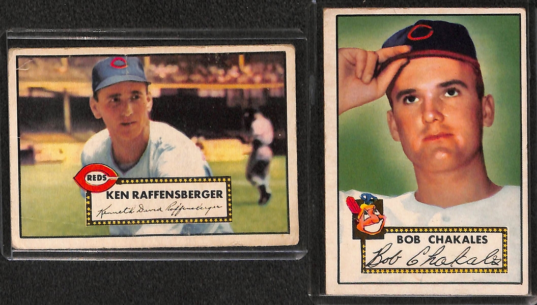 Lot of 13 - 1952 Topps Baseball Cards w. Bob Kuzava